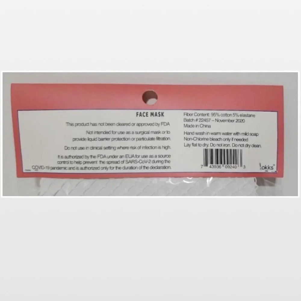 New Kid Girl Face Masks 5 Piece Set